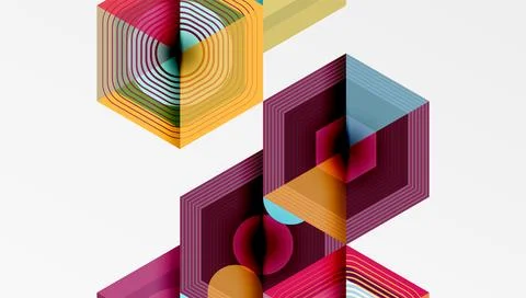 Hexagons, diamonds pattern. Geometric repeating hexagon background Illustrazione stock