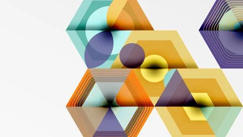 Hexagons, diamonds pattern. Geometric repeating hexagon background 스톡 일러스트