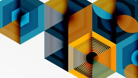 Hexagons, diamonds pattern. Geometric repeating hexagon background イラスト素材