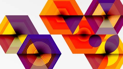 Hexagons, diamonds pattern. Geometric repeating hexagon background イラスト素材