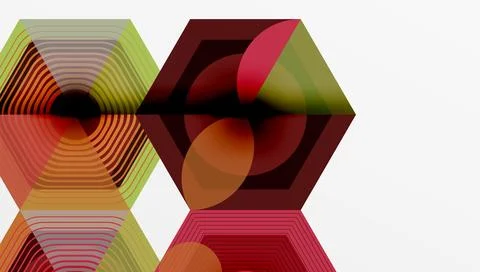 Hexagons, diamonds pattern. Geometric repeating hexagon background Stock Illustration