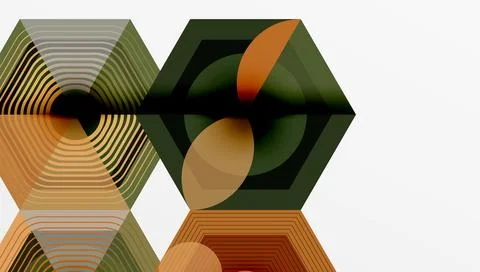 Hexagons, diamonds pattern. Geometric repeating hexagon background イラスト素材