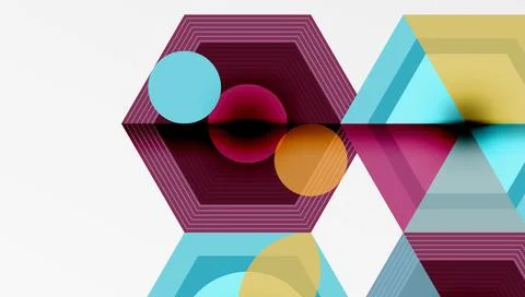 Hexagons, diamonds pattern. Geometric repeating hexagon background 스톡 일러스트