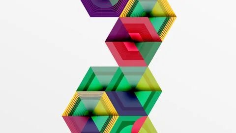 Hexagons, diamonds pattern. Geometric repeating hexagon background Stock Illustration
