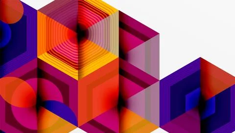 Hexagons, diamonds pattern. Geometric repeating hexagon background イラスト素材