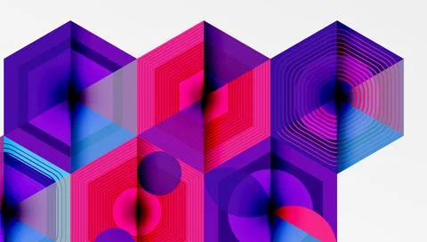 Hexagons, diamonds pattern. Geometric repeating hexagon background 스톡 일러스트