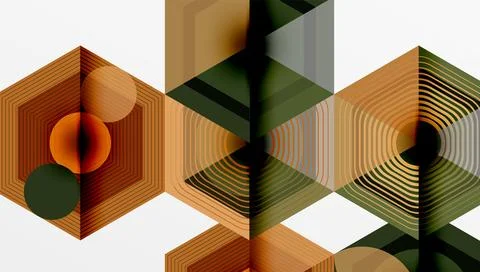 Hexagons, diamonds pattern. Geometric repeating hexagon background イラスト素材