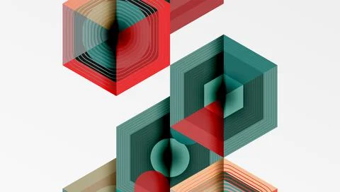 Hexagons, diamonds pattern. Geometric repeating hexagon background 스톡 일러스트