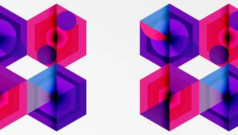 Hexagons, diamonds pattern. Geometric repeating hexagon background Stock Illustration