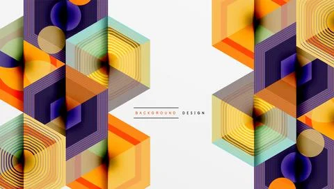 Hexagons, diamonds pattern. Geometric repeating hexagon background Stock Illustration