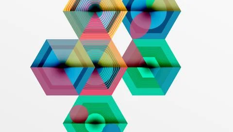 Hexagons, diamonds pattern. Geometric repeating hexagon background 스톡 일러스트