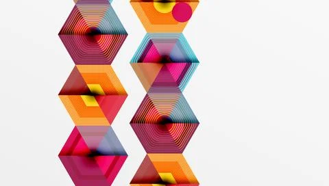 Hexagons, diamonds pattern. Geometric repeating hexagon background Stock Illustration