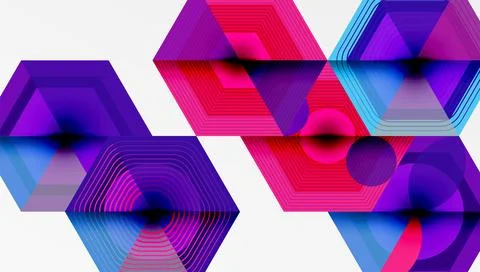 Hexagons, diamonds pattern. Geometric repeating hexagon background 스톡 일러스트