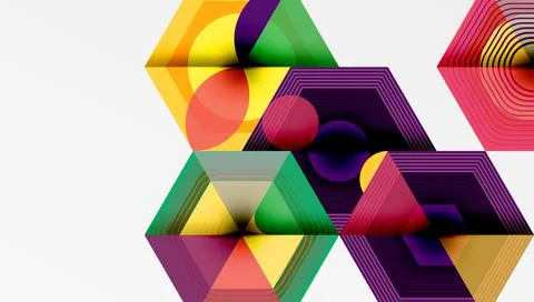 Hexagons, diamonds pattern. Geometric repeating hexagon background イラスト素材
