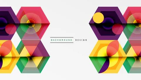 Hexagons, diamonds pattern. Geometric repeating hexagon background Stock Illustration