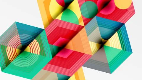 Hexagons, diamonds pattern. Geometric repeating hexagon background Stock Illustration