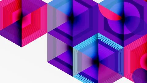 Hexagons, diamonds pattern. Geometric repeating hexagon background Stock Illustration