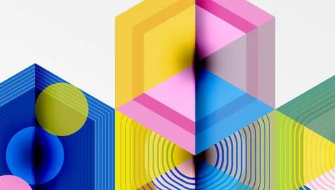 Hexagons, diamonds pattern. Geometric repeating hexagon background Stock Illustration