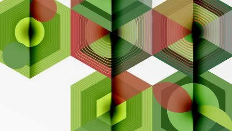 Hexagons, diamonds pattern. Geometric repeating hexagon background Illustrazione stock