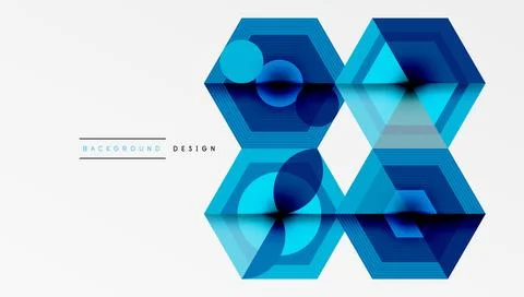 Hexagons, diamonds pattern. Geometric repeating hexagon background Stock Illustration