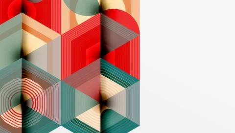 Hexagons, diamonds pattern. Geometric repeating hexagon background Illustrazione stock