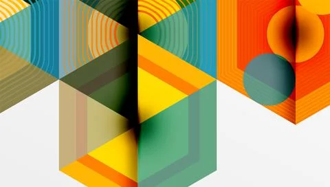 Hexagons, diamonds pattern. Geometric repeating hexagon background イラスト素材