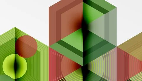 Hexagons, diamonds pattern. Geometric repeating hexagon background Stock Illustration