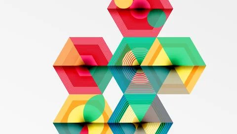 Hexagons, diamonds pattern. Geometric repeating hexagon background イラスト素材