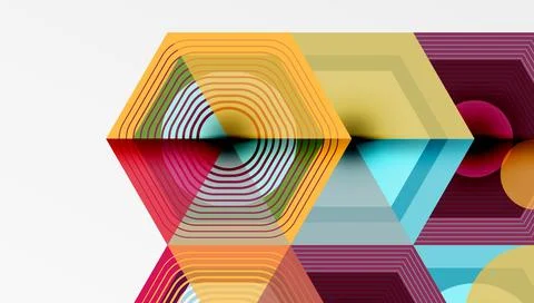 Hexagons, diamonds pattern. Geometric repeating hexagon background Stock Illustration