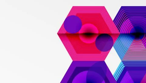 Hexagons, diamonds pattern. Geometric repeating hexagon background Illustrazione stock