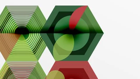 Hexagons, diamonds pattern. Geometric repeating hexagon background 스톡 일러스트