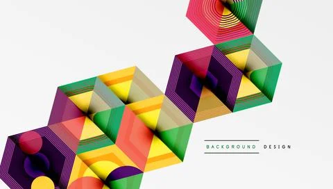 Hexagons, diamonds pattern. Geometric repeating hexagon background Stock Illustration