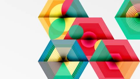 Hexagons, diamonds pattern. Geometric repeating hexagon background Illustrazione stock