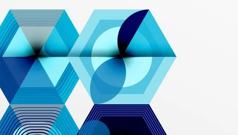 Hexagons, diamonds pattern. Geometric repeating hexagon background Stock Illustration