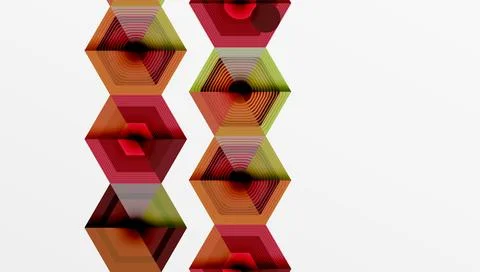 Hexagons, diamonds pattern. Geometric repeating hexagon background Illustrazione stock