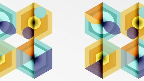 Hexagons, diamonds pattern. Geometric repeating hexagon background Stockillustratie