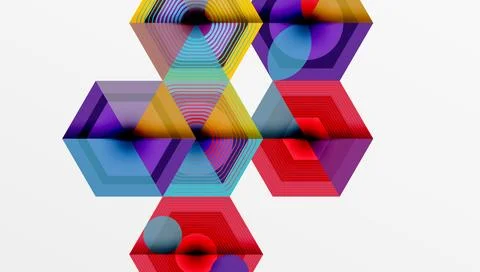 Hexagons, diamonds pattern. Geometric repeating hexagon background イラスト素材