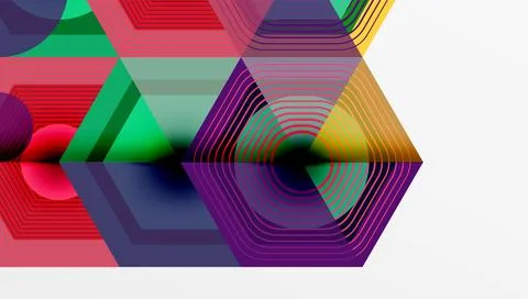 Hexagons, diamonds pattern. Geometric repeating hexagon background イラスト素材