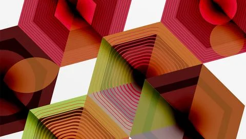 Hexagons, diamonds pattern. Geometric repeating hexagon background 스톡 일러스트