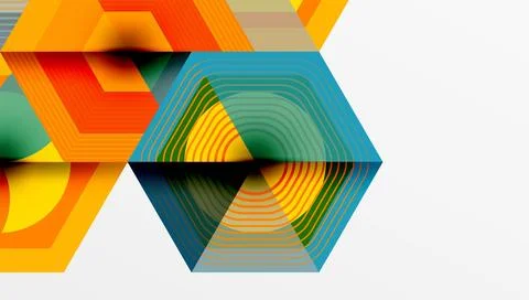 Hexagons, diamonds pattern. Geometric repeating hexagon background イラスト素材