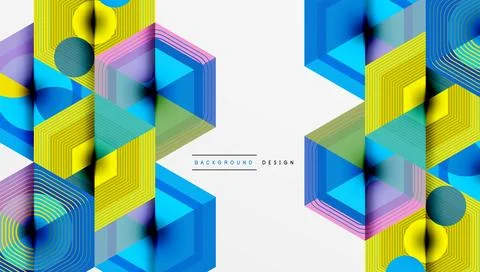 Hexagons, diamonds pattern. Geometric repeating hexagon background 스톡 일러스트