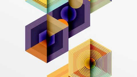 Hexagons, diamonds pattern. Geometric repeating hexagon background イラスト素材