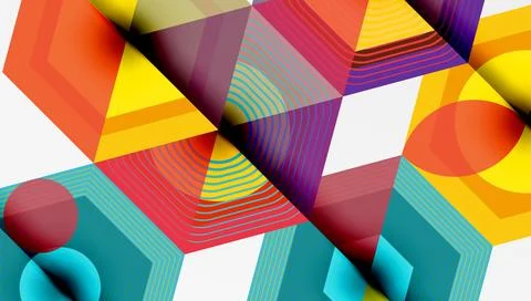 Hexagons, diamonds pattern. Geometric repeating hexagon background Stock Illustration