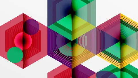 Hexagons, diamonds pattern. Geometric repeating hexagon background Stock Illustration