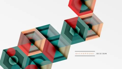 Hexagons, diamonds pattern. Geometric repeating hexagon background Stock Illustration