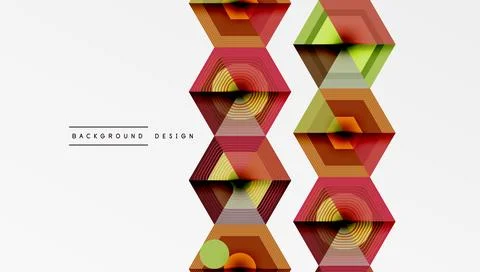 Hexagons, diamonds pattern. Geometric repeating hexagon background Stock Illustration