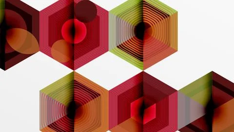Hexagons, diamonds pattern. Geometric repeating hexagon background イラスト素材