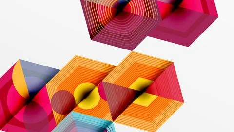 Hexagons, diamonds pattern. Geometric repeating hexagon background Stock Illustration