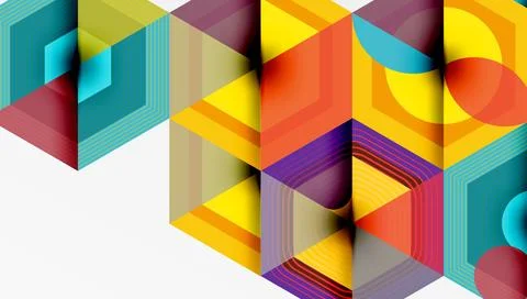 Hexagons, diamonds pattern. Geometric repeating hexagon background イラスト素材