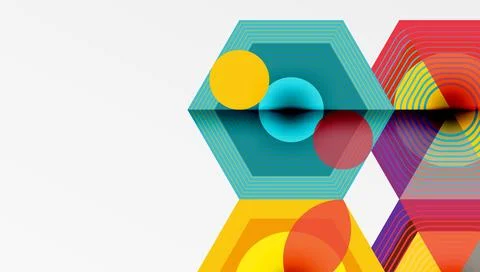 Hexagons, diamonds pattern. Geometric repeating hexagon background Illustrazione stock